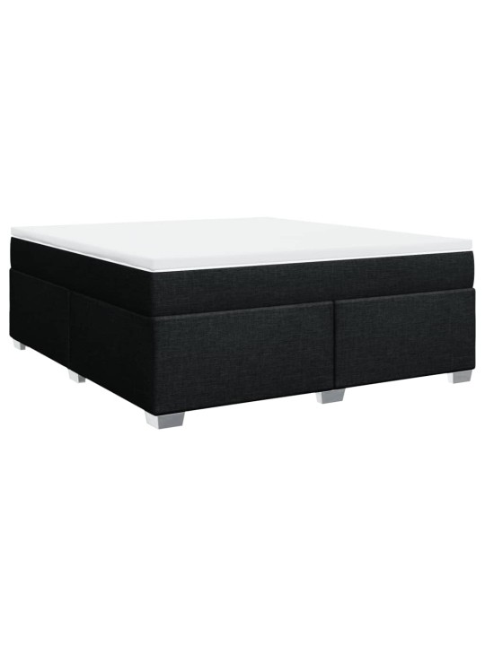 Box spring postel s matrací černá 180x200 cm textil
