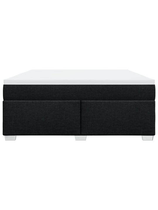 Box spring postel s matrací černá 180x200 cm textil