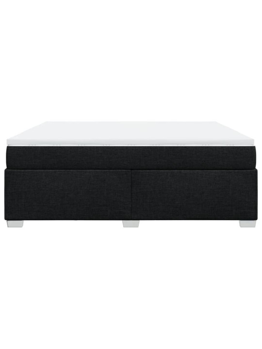 Box spring postel s matrací černá 180x200 cm textil