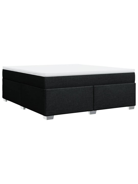 Box spring postel s matrací černá 180x200 cm textil