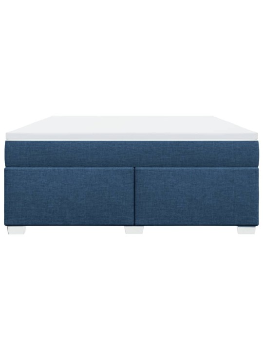Box spring postel s matrací modrá 180x200 cm textil