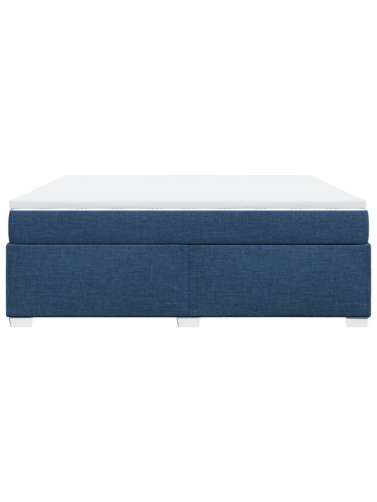 Box spring postel s matrací modrá 180x200 cm textil
