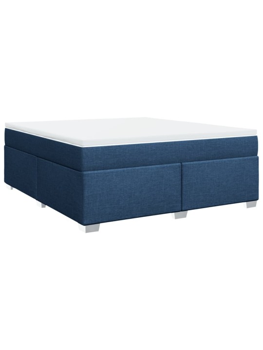 Box spring postel s matrací modrá 180x200 cm textil
