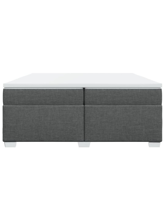 Box spring postel s matrací tmavě šedá 200x200 cm textil
