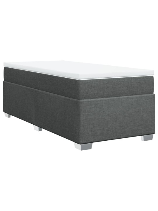 Box spring postel s matrací tmavě šedá 90x190 cm textil
