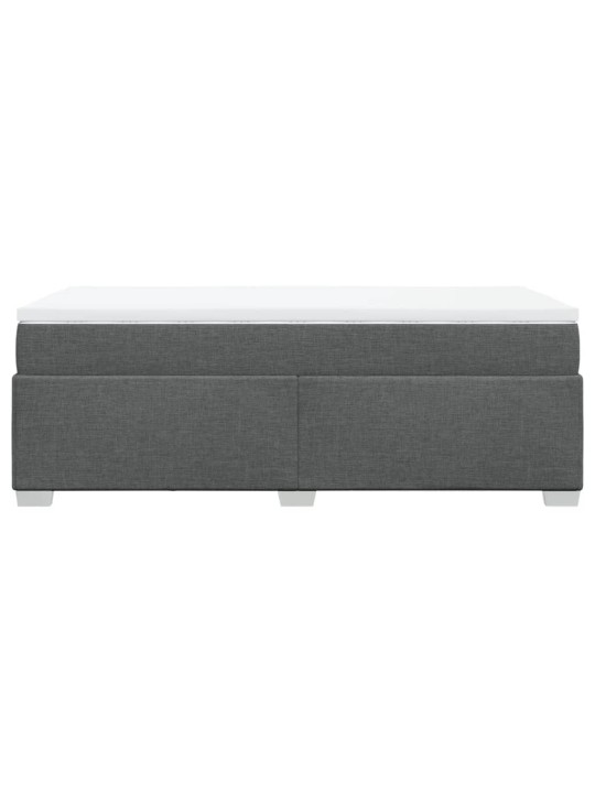 Box spring postel s matrací tmavě šedá 90x190 cm textil