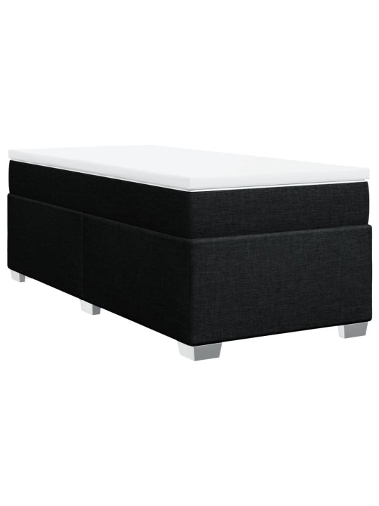Box spring postel s matrací černá 90x190 cm textil