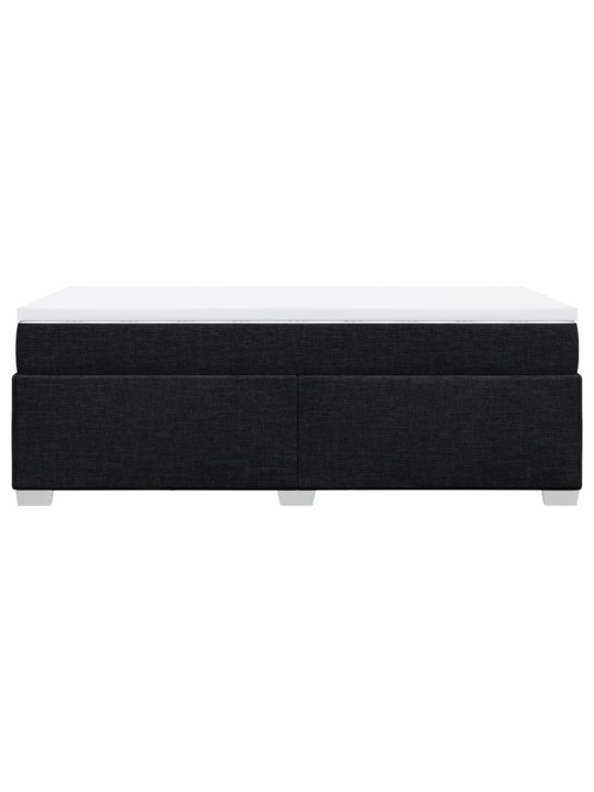 Box spring postel s matrací černá 90x190 cm textil