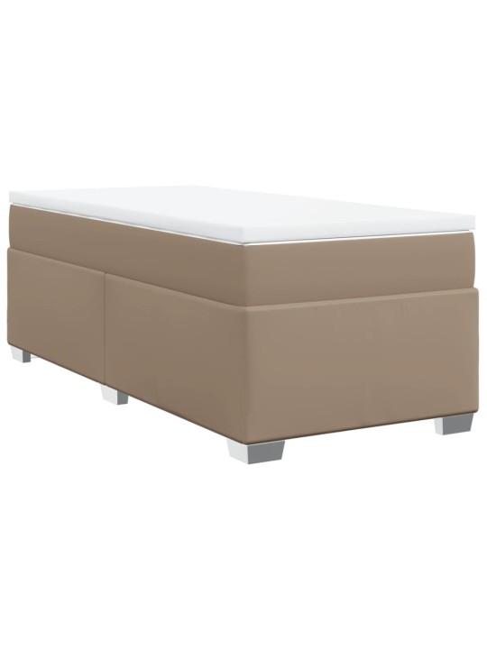 Box spring postel s matrací cappuccino 90x190 cm umělá kůže