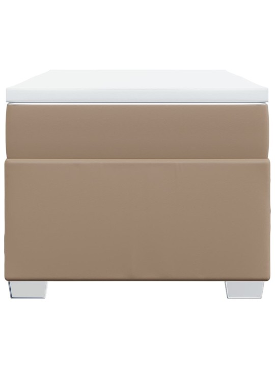 Box spring postel s matrací cappuccino 90x190 cm umělá kůže