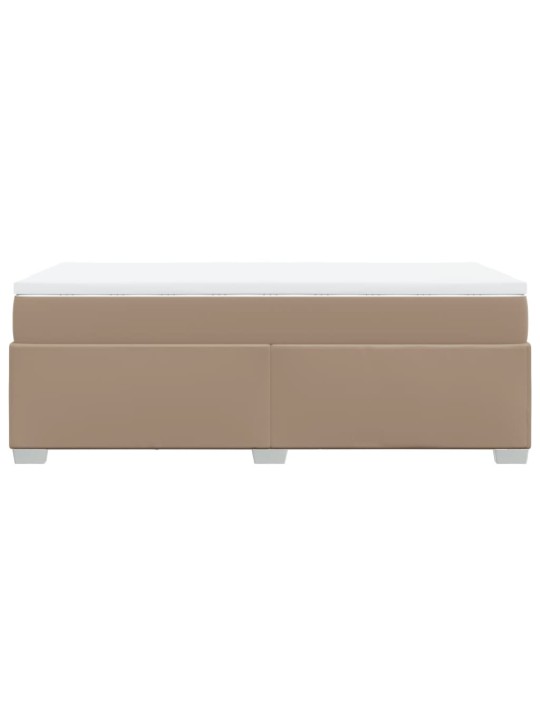 Box spring postel s matrací cappuccino 90x190 cm umělá kůže