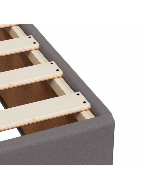 Box spring postel s matrací šedá 90x200 cm umělá kůže