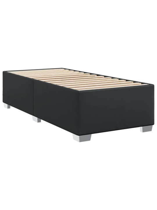 Box spring postel s matrací černá 100x200 cm umělá kůže