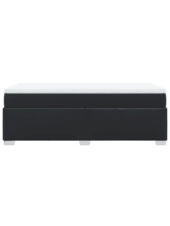 Box spring postel s matrací černá 100x200 cm umělá kůže