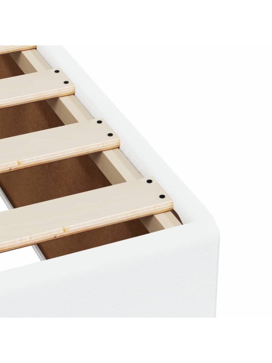 Box spring postel s matrací bílá 100x200 cm umělá kůže