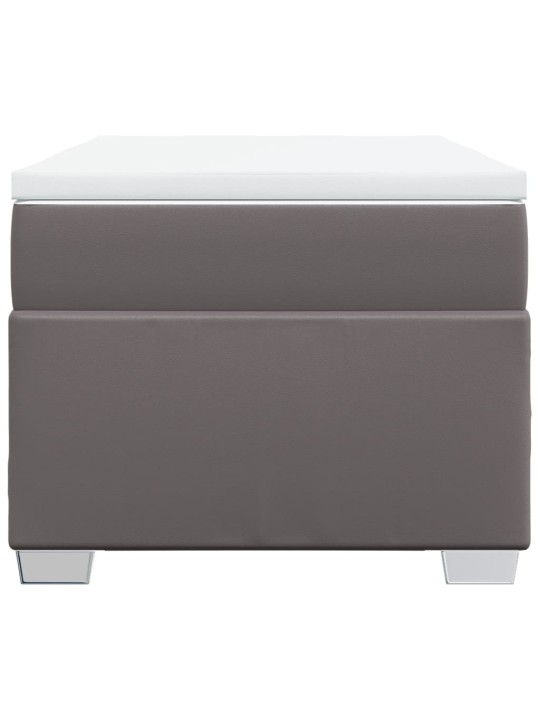 Box spring postel s matrací šedá 100x200 cm umělá kůže