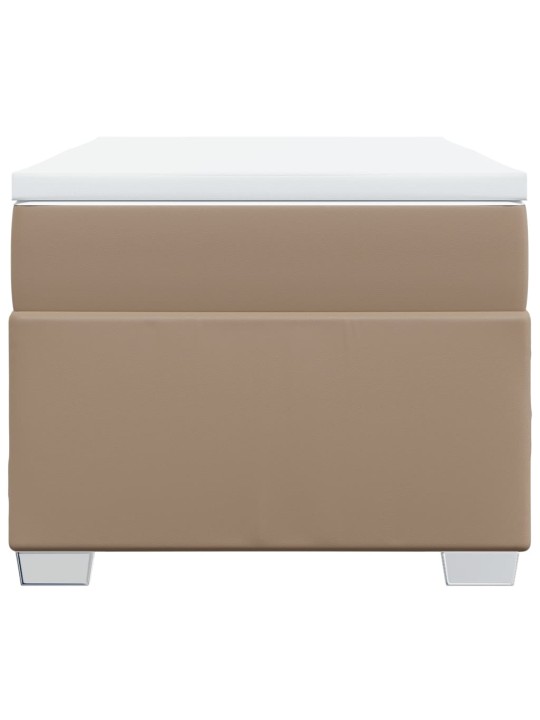 Box spring postel s matrací cappuccino 100x200 cm umělá kůže