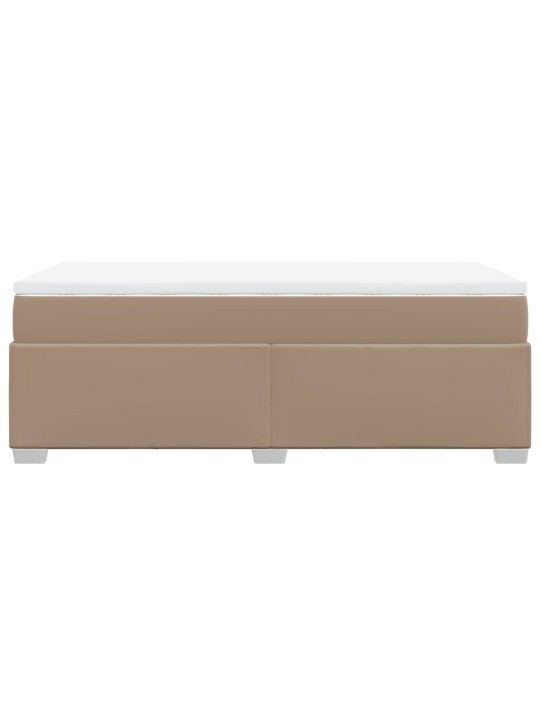 Box spring postel s matrací cappuccino 100x200 cm umělá kůže