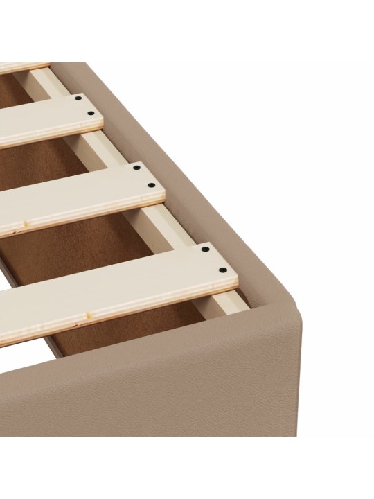 Box spring postel s matrací cappuccino 100x200 cm umělá kůže