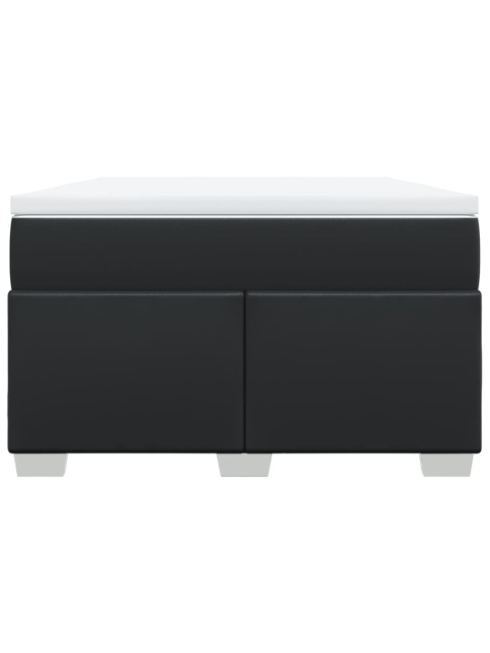 Box spring postel s matrací černá 120x190 cm umělá kůže