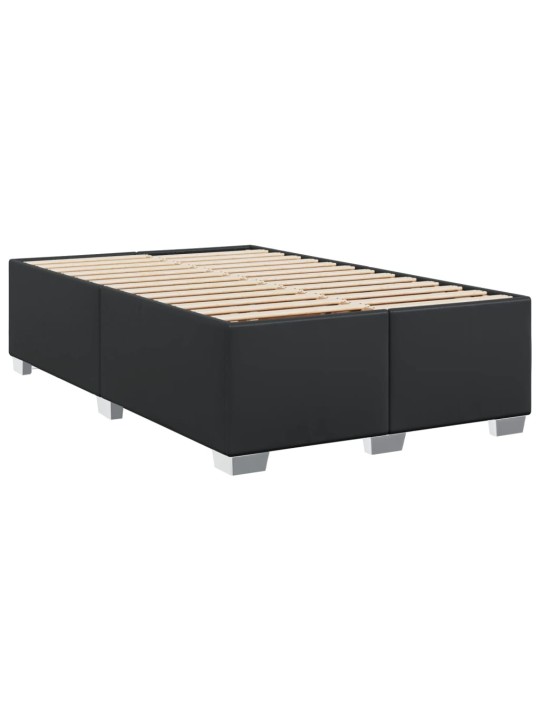 Box spring postel s matrací černá 120x190 cm umělá kůže