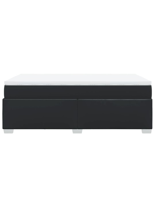 Box spring postel s matrací černá 120x190 cm umělá kůže