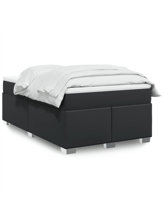 Box spring postel s matrací černá 120x190 cm umělá kůže