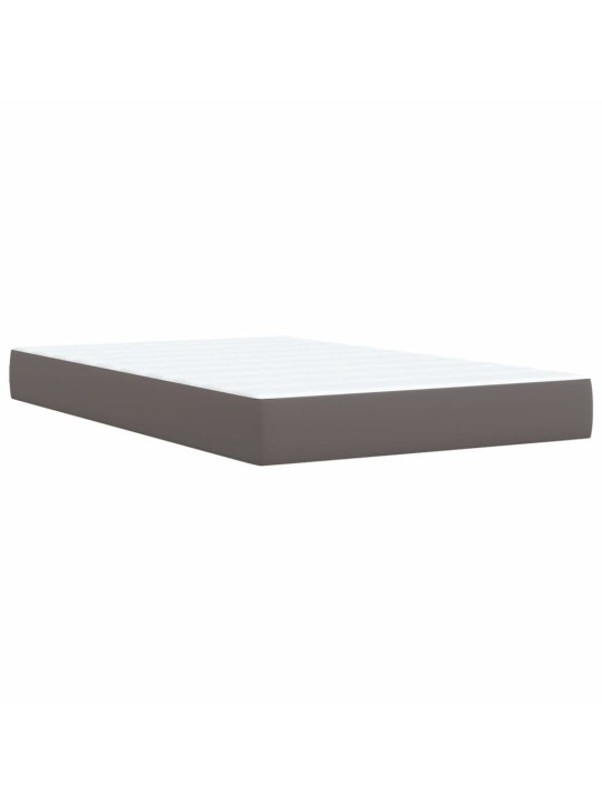 Box spring postel s matrací šedá 120x190 cm umělá kůže