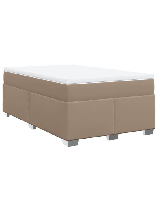 Box spring postel s matrací cappuccino 120x190 cm umělá kůže