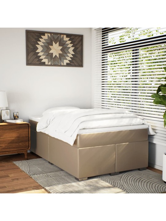 Box spring postel s matrací cappuccino 120x190 cm umělá kůže