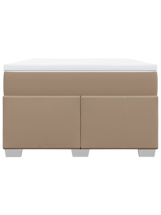 Box spring postel s matrací cappuccino 120x190 cm umělá kůže