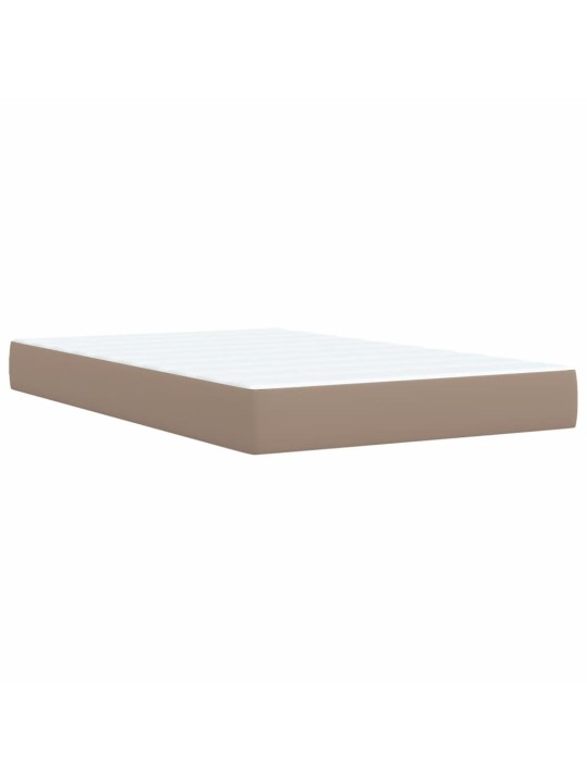 Box spring postel s matrací cappuccino 120x190 cm umělá kůže