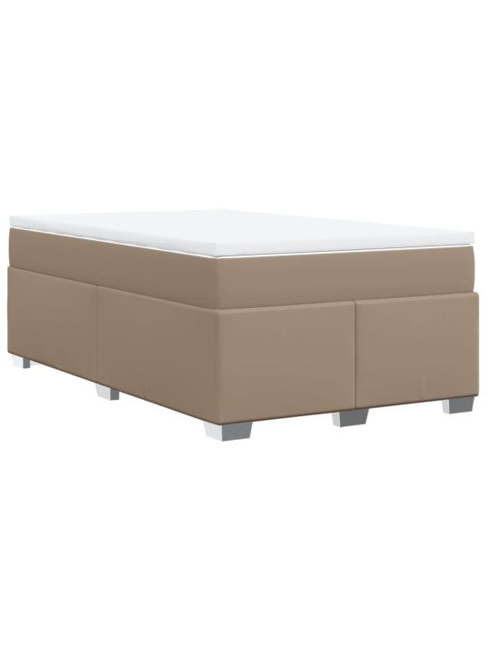 Box spring postel s matrací cappuccino 120x190 cm umělá kůže