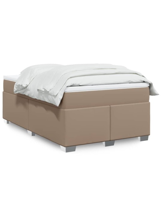 Box spring postel s matrací cappuccino 120x190 cm umělá kůže