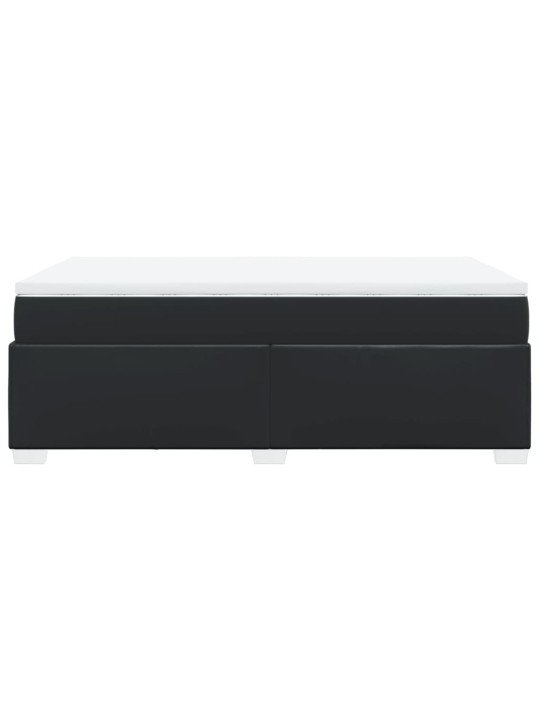 Box spring postel s matrací černá 120 x 200 cm umělá kůže
