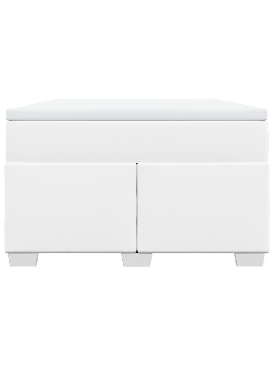 Box spring postel s matrací bílá 120x200 cm umělá kůže
