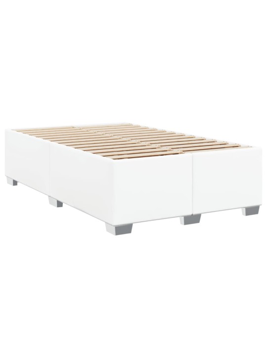 Box spring postel s matrací bílá 120x200 cm umělá kůže