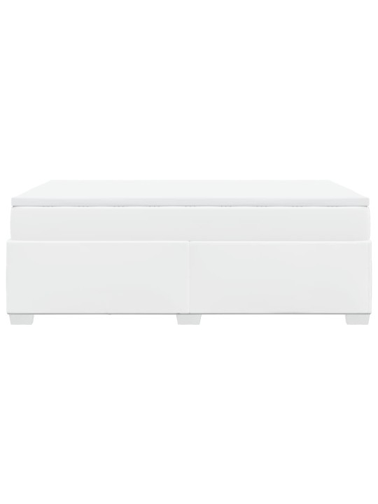 Box spring postel s matrací bílá 120x200 cm umělá kůže