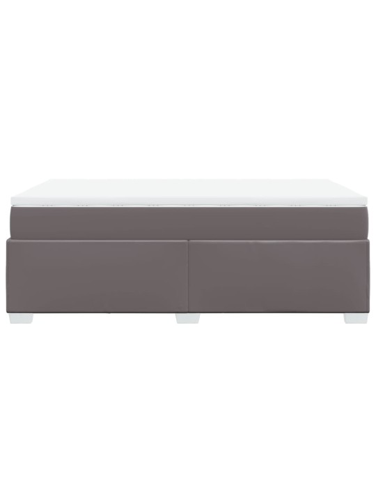 Box spring postel s matrací šedá 120x200 cm umělá kůže