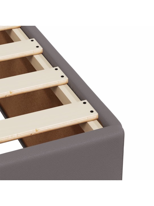 Box spring postel s matrací šedá 120x200 cm umělá kůže