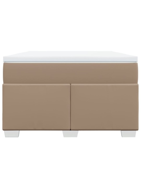 Box spring postel s matrací cappuccino 120x200 cm umělá kůže