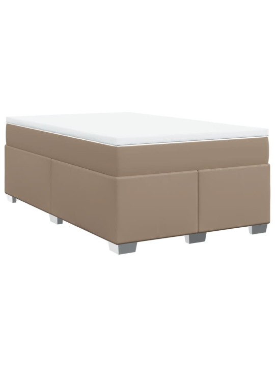 Box spring postel s matrací cappuccino 120x200 cm umělá kůže