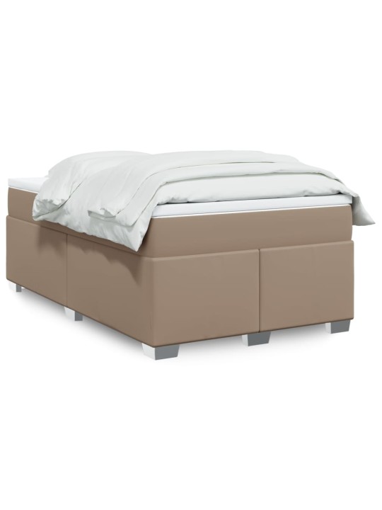 Box spring postel s matrací cappuccino 120x200 cm umělá kůže