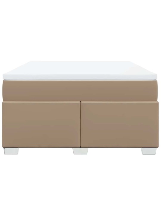Box spring postel s matrací cappuccino 140x190 cm umělá kůže