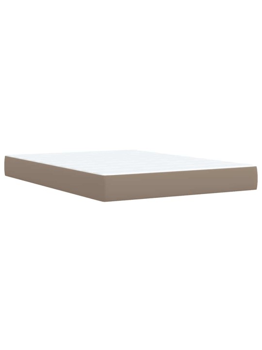 Box spring postel s matrací cappuccino 140x190 cm umělá kůže