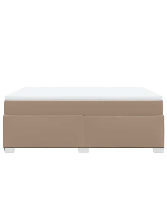 Box spring postel s matrací cappuccino 140x190 cm umělá kůže