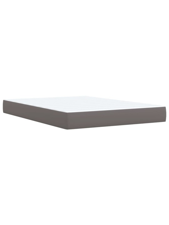 Box spring postel s matrací šedá 140x200 cm umělá kůže