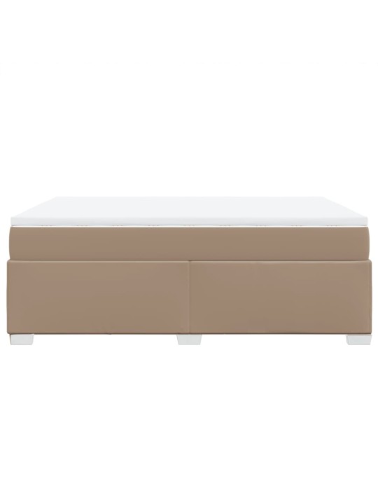 Box spring postel s matrací cappuccino 140x200 cm umělá kůže