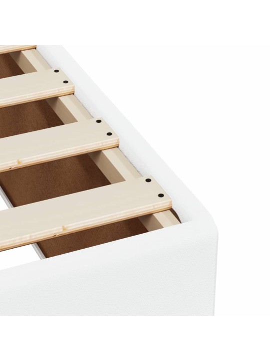 Box spring postel s matrací bílá 160x200 cm umělá kůže