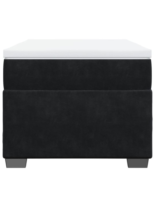 Box spring postel s matrací černá 80 x 200 cm samet
